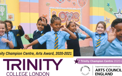 We have received Trinity Champion Centre, Arts Award, 2020-2021